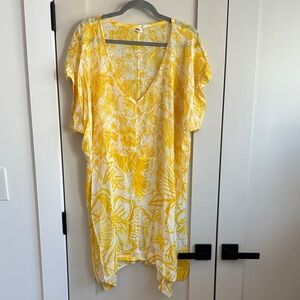 Anthropologie Sunlit Floral Swim Coverup